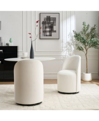 Upholstered Swivel Barrel Dining/Accent Chair