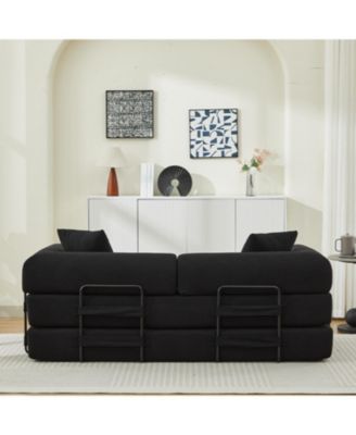 Folding Sofa Bed 78.5" Convertible Couch with Pillows