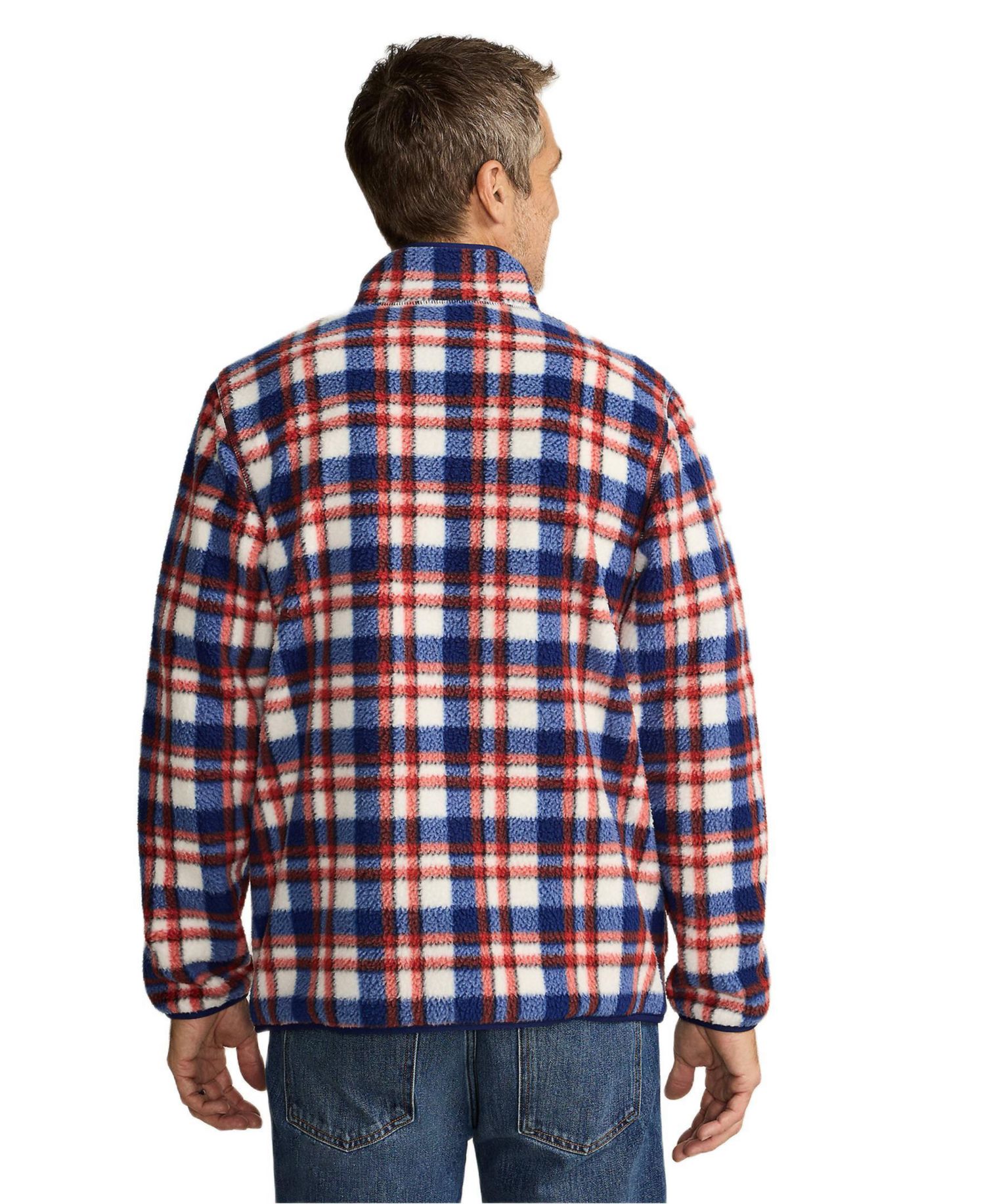 Big & Tall Print Full Zip High Pile Fleece Jacket