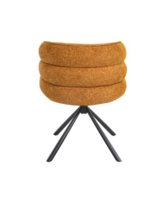 Swivel Orange Upholstered Chairs (Set of 2)