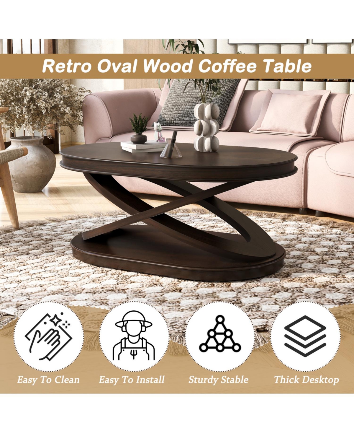 Streamdale Furniture Retro Coffee Table Set