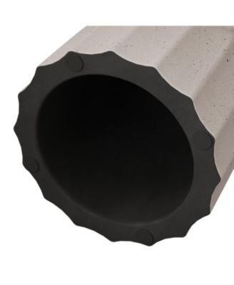 13" Modern Waterproof Coffee/Side Table Set, MgO Cement, Indoor/Outdoor, White, 2PC