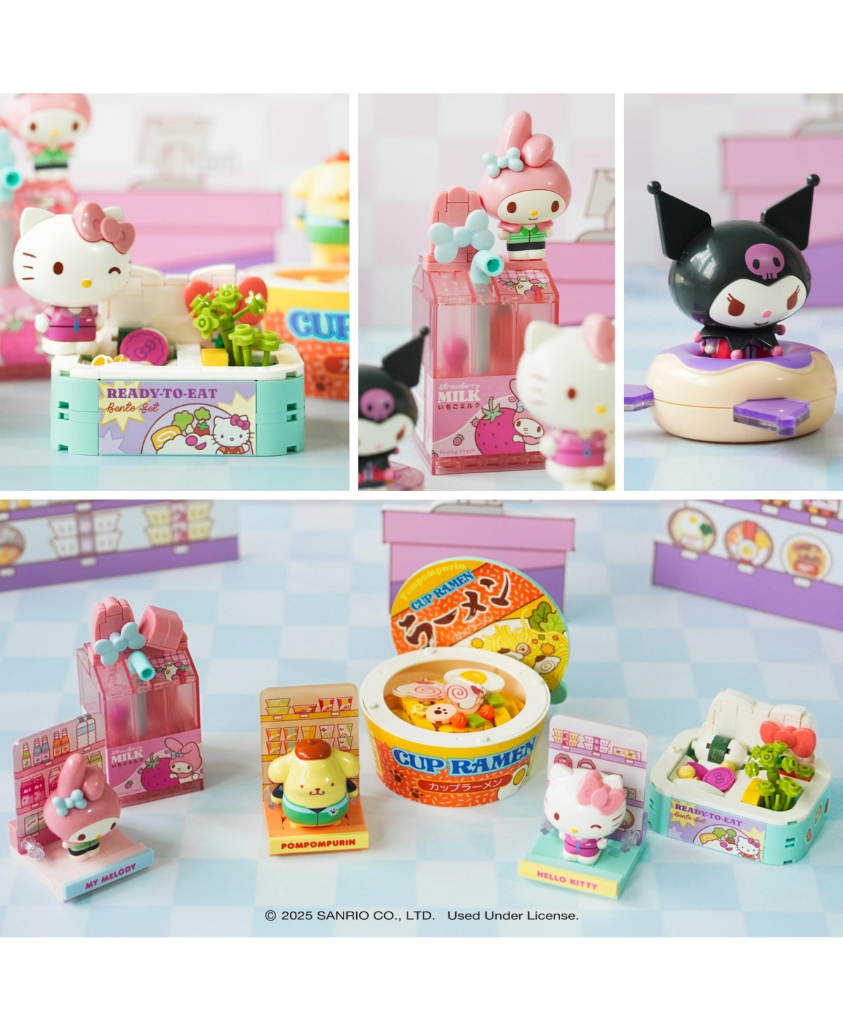 Hamee Sanrio Hello Kitty and Friends Konbini Series Figure Set Collection Cute Building Block Fan Gift, Birthday, Stress Relief, Collectible Toy