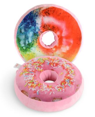 Reversible Photoreal Donut Decorative Pillow, 16" Round
