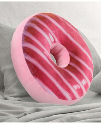 Reversible Photoreal Donut Decorative Pillow, 16" Round