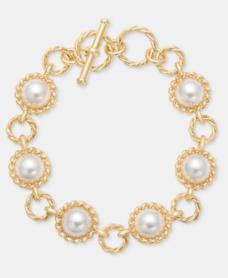 Imitation Pearl Flex Bracelet