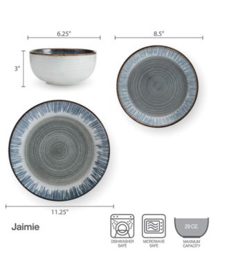 Jamie 12 Pc. Dinnerware Set, Service for 4
