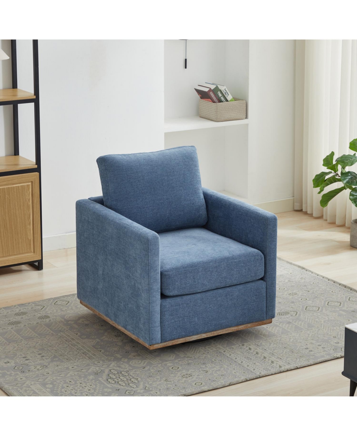 Streamdale Furniture 30.7" Swivel Accent Chair - Blue