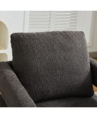 Modern Open-Back Swivel Accent Chair, 360 Rotation