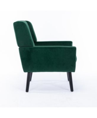 Velvet Accent Chair with Black Legs