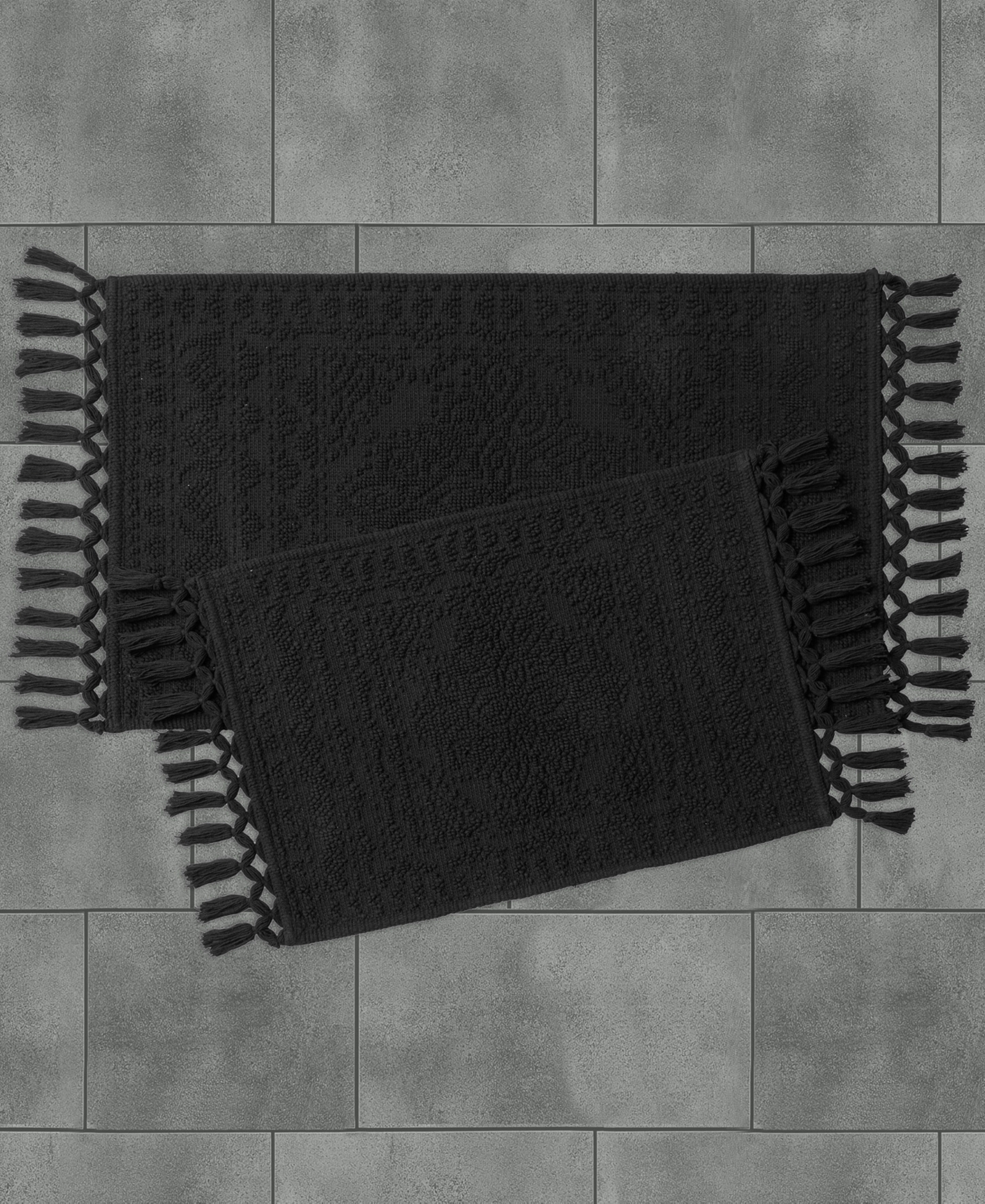 French Connection Nellore Fringe Cotton 2-Pc. Bath Rug Set