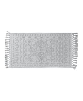 Nellore Fringe Cotton Bath Rug, 26" x 49"