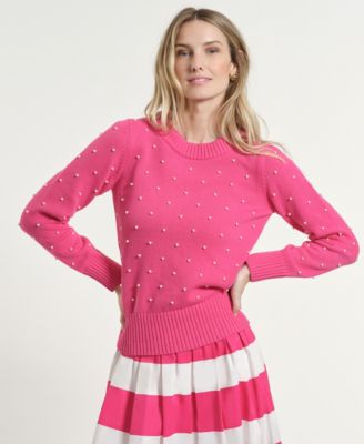 Women's Beaded Crewneck Sweater