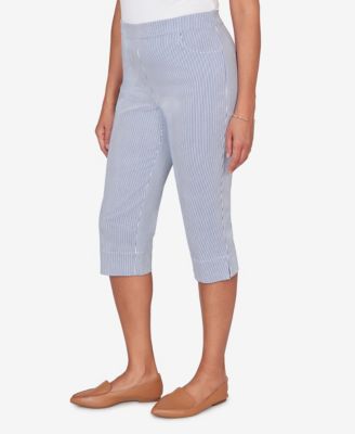 Women's Classic Stretch Stripe Clamdigger Capri Pants