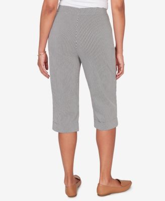 Women's Classic Stretch Stripe Clamdigger Capri Pants