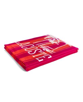 Lacoste Palm Trees Cotton Beach Towel, 36" x 72"