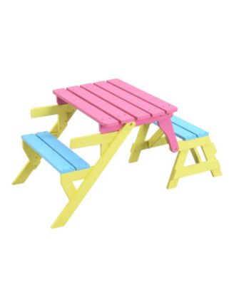 KID'S MULTI-FUNCTIONAL ARM CHAIR, TABLE+ 2 BENCHES (All-in-one)