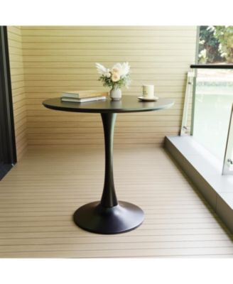 31.5" Black Round Tulip Dining Table