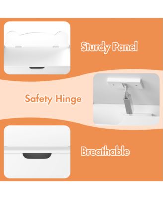 Kids Wooden Toy Box - White