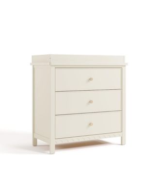 Sasha 3 Drawer Chest with Changing Topper - Frosted Oat