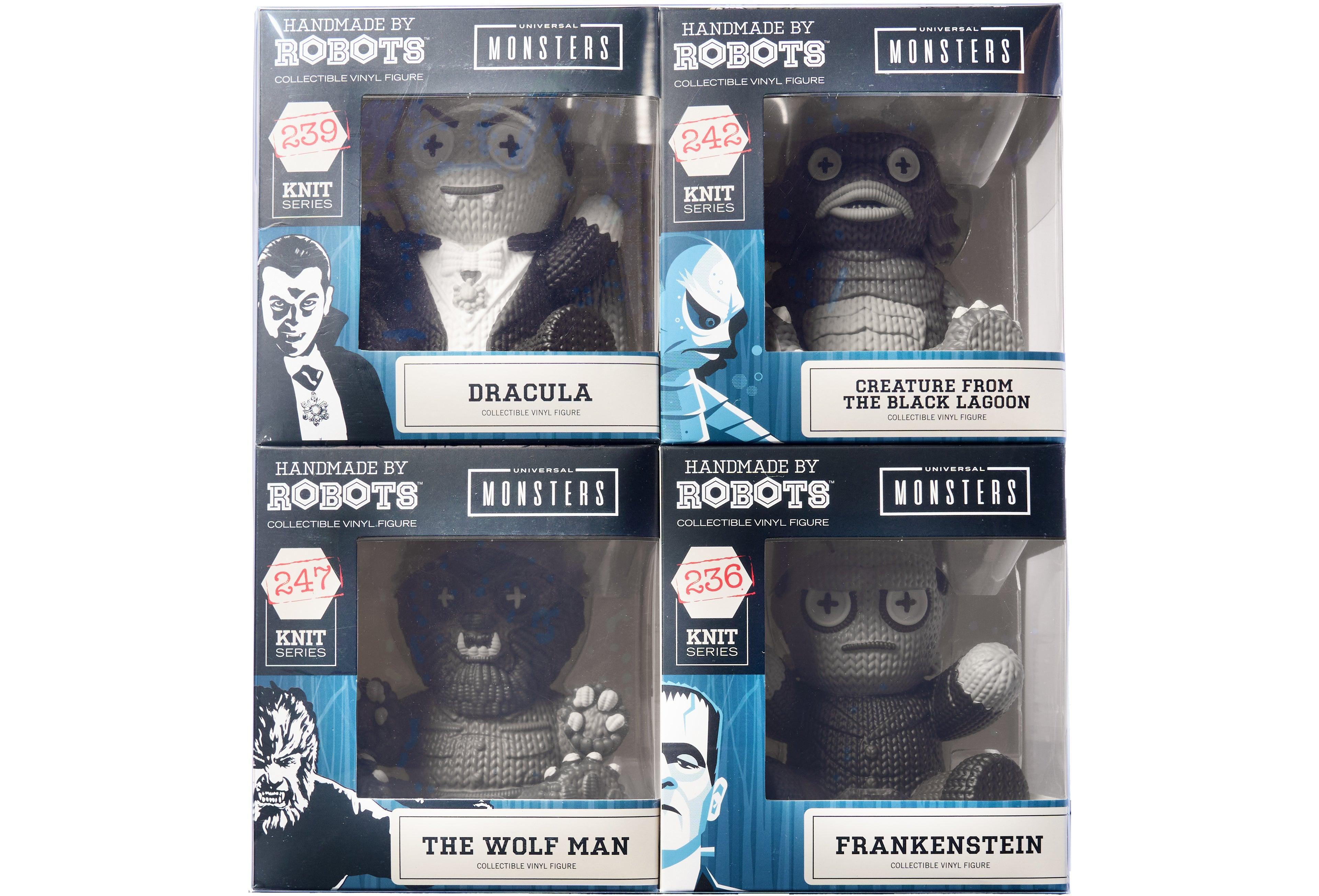 Handmade By Robots Universal Monsters 6.2" 4-Pack Collectible Vinyl Figures, Ages 14+