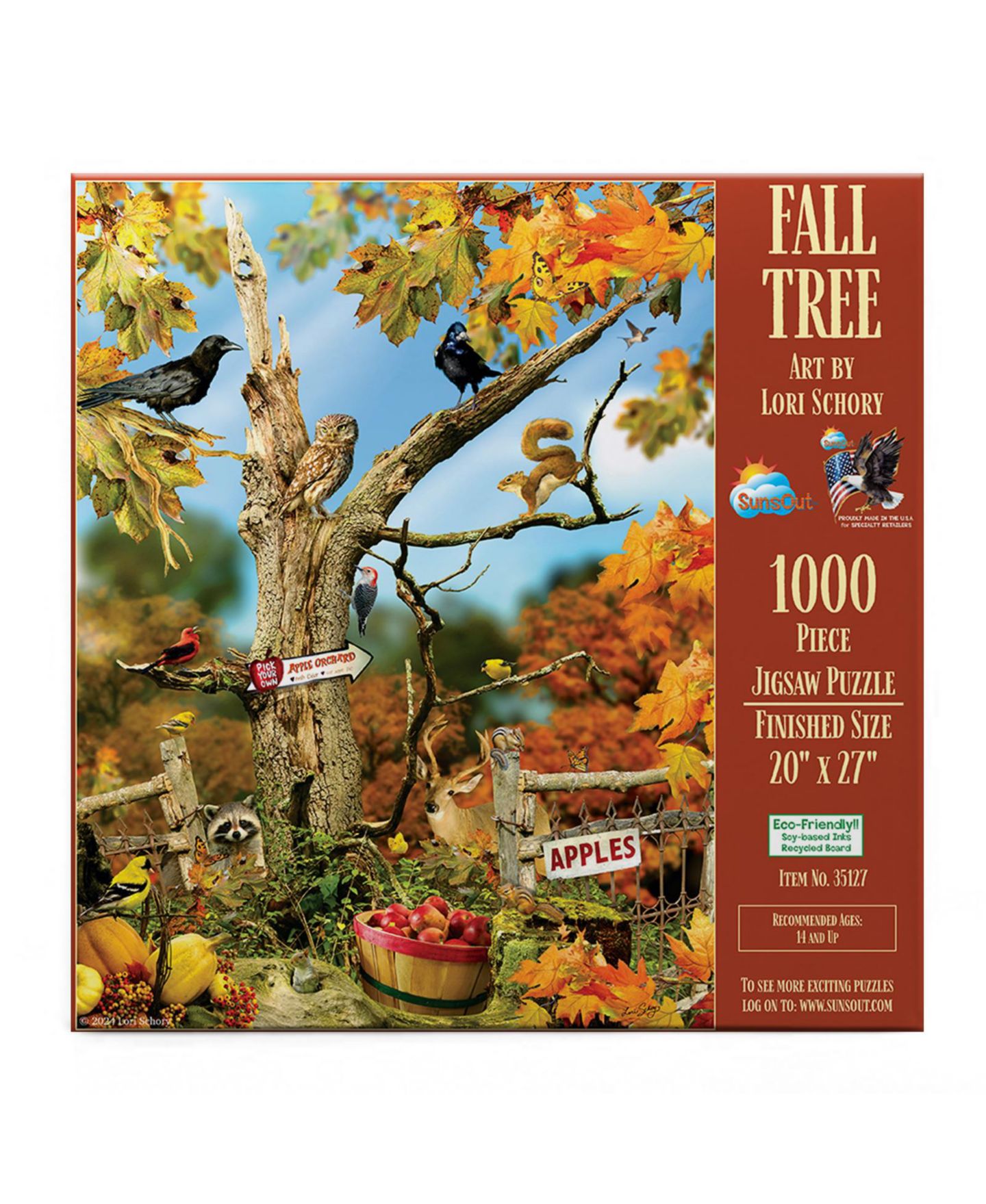 Детский пазл SunsOut Fall Tree 1000 Piece Interlocking Bird-Themed Jigsaw Puzzle, от 15 лет — фото 2
