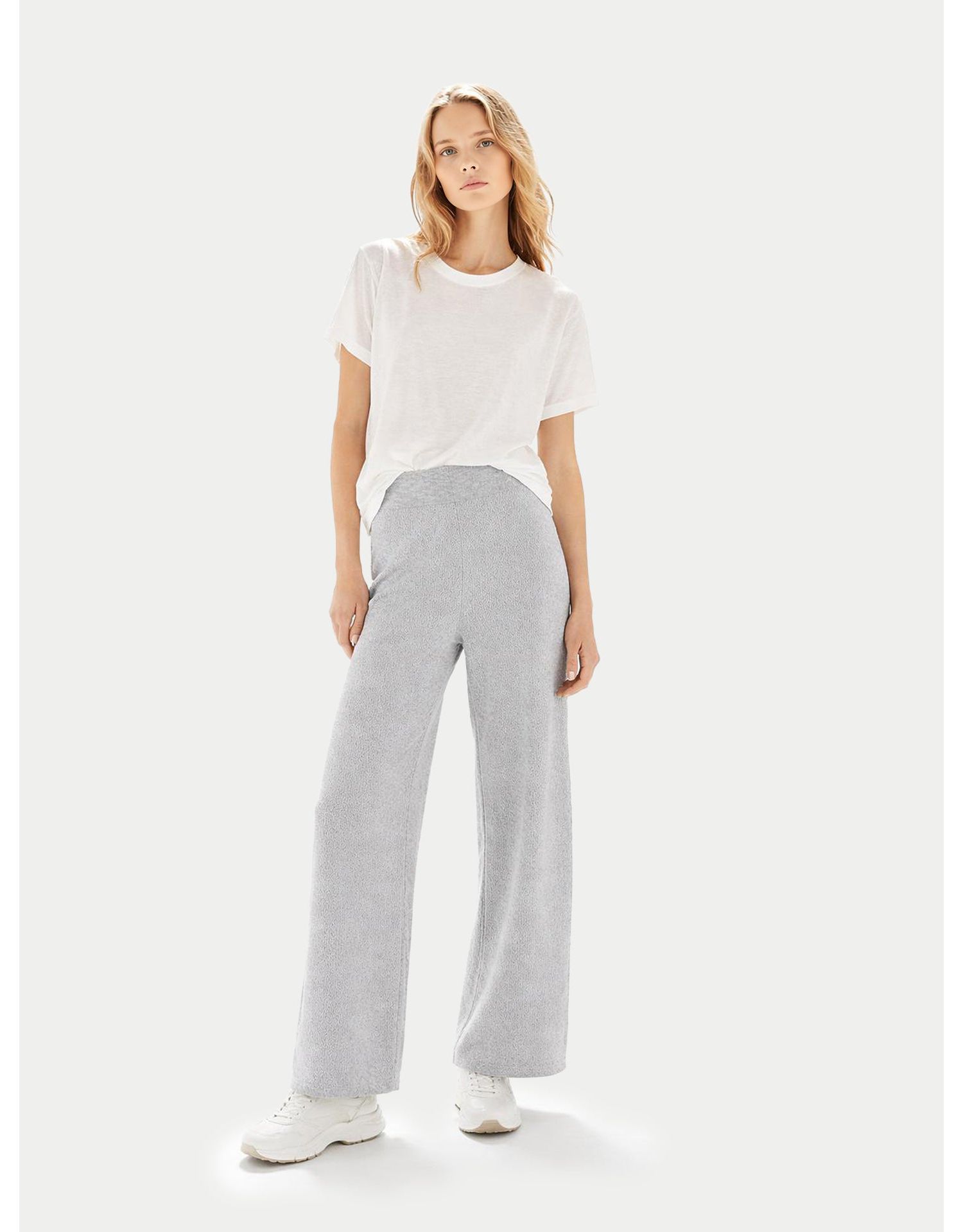 Women's Wide-Leg Ajour Knit Cashmere Pants