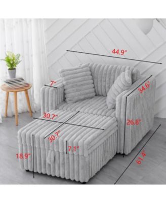 44.9" Modular Sofa Comfortable & Stylish (Matches 30.7" Ottoman