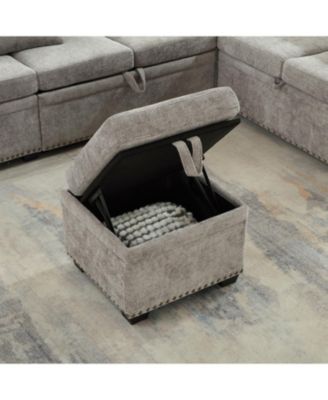 97" L-Shaped Sectional Sofa with Ottoman