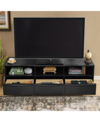 63" Mid-Century TV Stand - Black