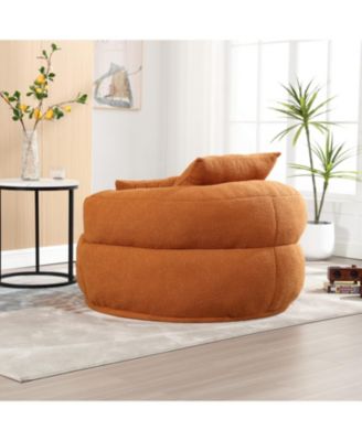 Chenille Sleeper Sofa Chair - Modern Fluffy Lounge Seat