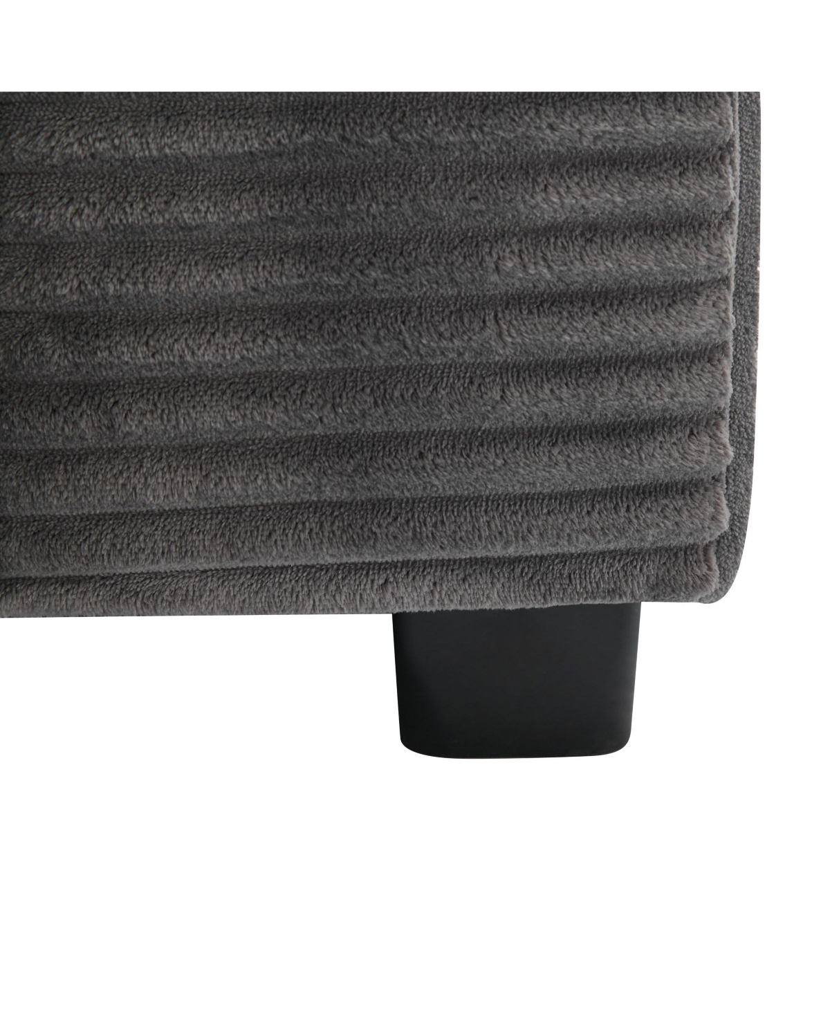 Streamdale Furniture Streamdale Corduroy Chaise Lounge Sofa w/ Ottoman