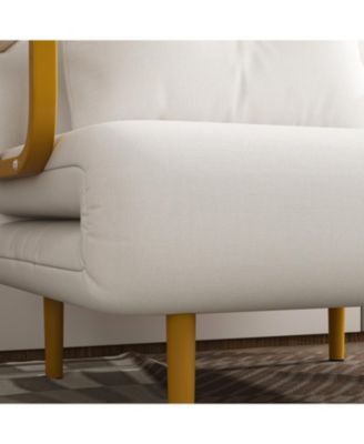 Folding Sofa Bed 3-in-1 Convertible Chair - Adjustable Backrest (White)