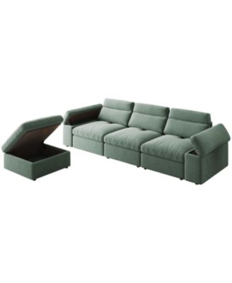 + Modular Sofa + Down & Linen + Adjustable Back & Storage