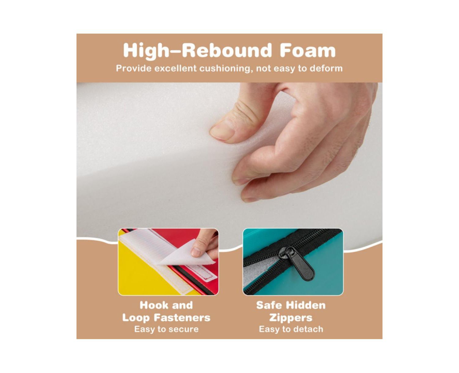 10 Piece Soft Foam Climbing Blocks Set