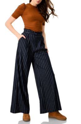 Women's Puff Shoulder Ribbed-Knit T-shirt