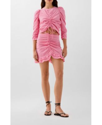 Women's Vichy Front Gather Shirt