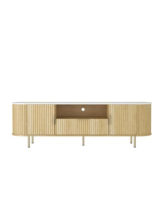 TV Cabinet with LED Lights & Storage for 55+ Inch TVs