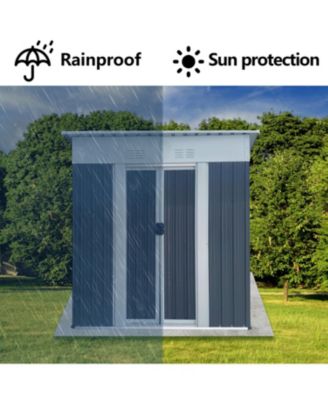 Streamdale 5FTx3FT Pent Roof Grey Outdoor Tool Bike Storage Garden Shed Tool House