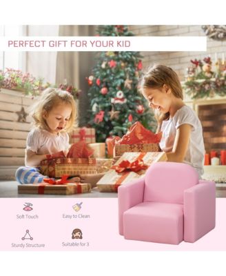 2-in-1 Kids Sofa, Convertible Table and Chair Set,