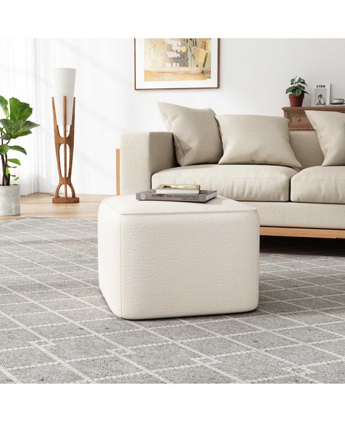 Streamdale Furniture Upholstered Square Ottoman