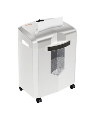 Micro Cut Shredder, Portable, 12-sheet, P-4 Security, 60-min run, CD/Credit Card, Jam-Proof, 4.2 Gal Bin, White/Gray
