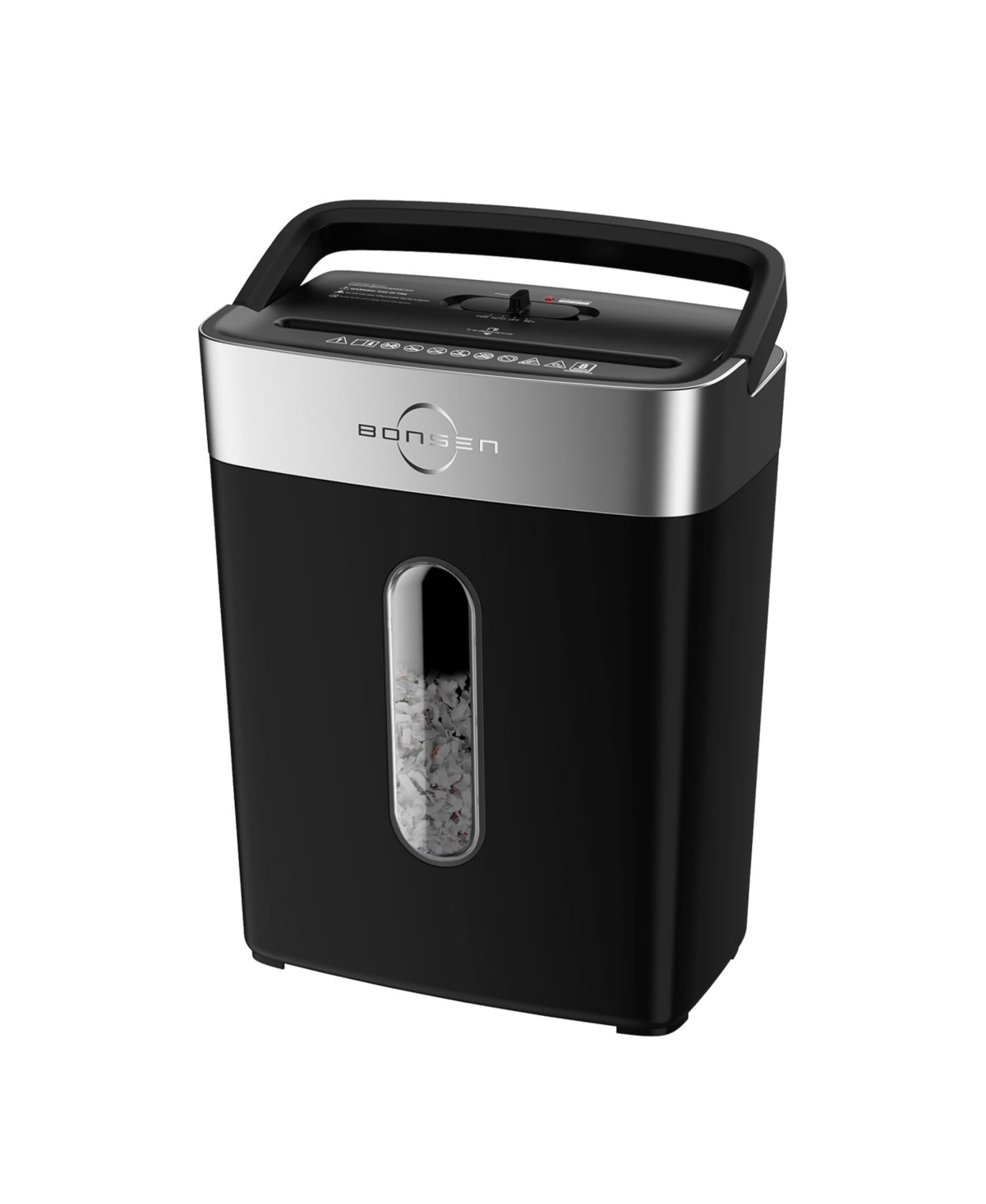 Bonsaii Bonsen 8-Sheet Crosscut Shredder, P-4 Security, Shreds Paper/Credit Cards, 4Gal Bin, Compact for Home Office Use