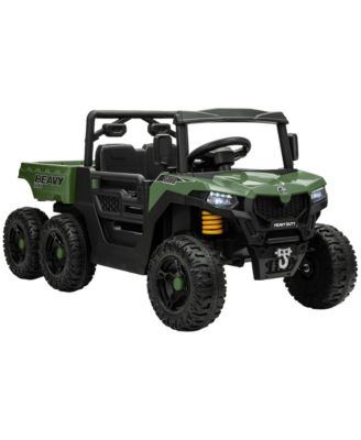 24V 4WD Kids Ride On Car with 6 Wheels and Dump Bed,