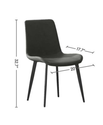 Upholstered Faux Leather Dining Chairs (Set of 2)
