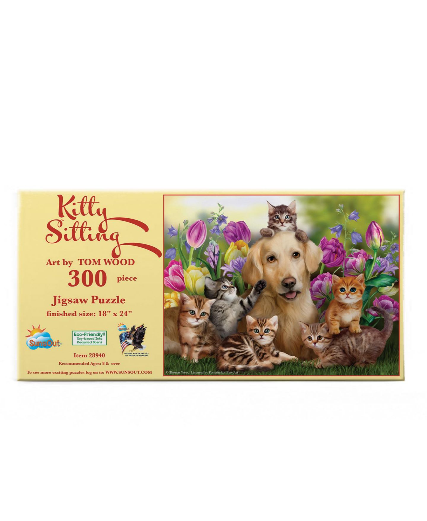 Детский пазл SunsOut Kitty Sitting 300 Piece Jigsaw Puzzle, от 15 лет — фото 3