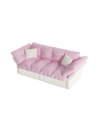 Queen Pull Out Sofa Bed, 3-in-1 Convertible Sleeper, Velvet Loveseat