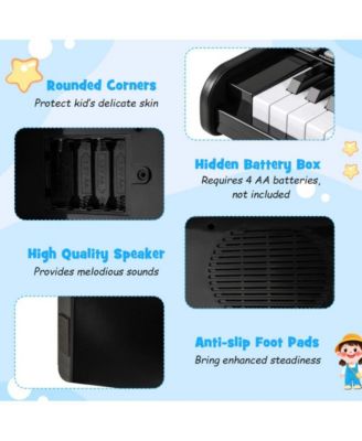 Kids Digital Piano Keyboard with Lighted Teaching Mode and Musical Play Features