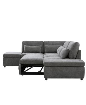 107" Modular Sectional Sofa with Ottoman