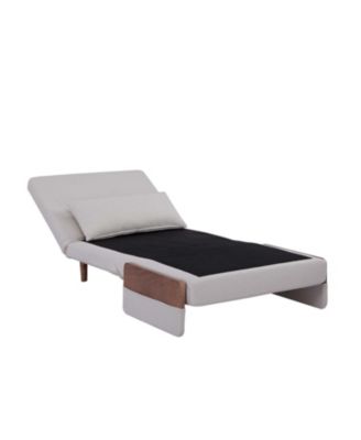 Foldable Linen Sofa Bed - Single, Adjustable Back, Space-Saving Sleeper